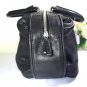 Chanel Black Quilted Leather Barrel Duffel Travel Hand Bag Handbag Italy