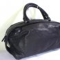 Chanel Black Quilted Leather Barrel Duffel Travel Hand Bag Handbag Italy