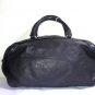 Chanel Black Quilted Leather Barrel Duffel Travel Hand Bag Handbag Italy