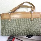 Vintage Christian DIOR Trotter Monogram Canvas & Leather Tote Shoulder Bag