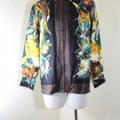 Rare Vintage HERMES H. De Linares Birds Silk Jacket Top Blouse France 34 4 5 6