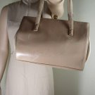 Vintage Gianni Versace Beige Cream Leather Small Framed Handbag Hand Bag Italy