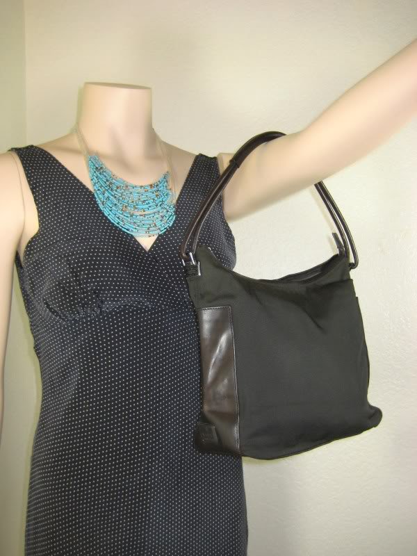 GUCCI Brown Microfiber & Leather Hobo Shoulder Bag Made in Italy Medium