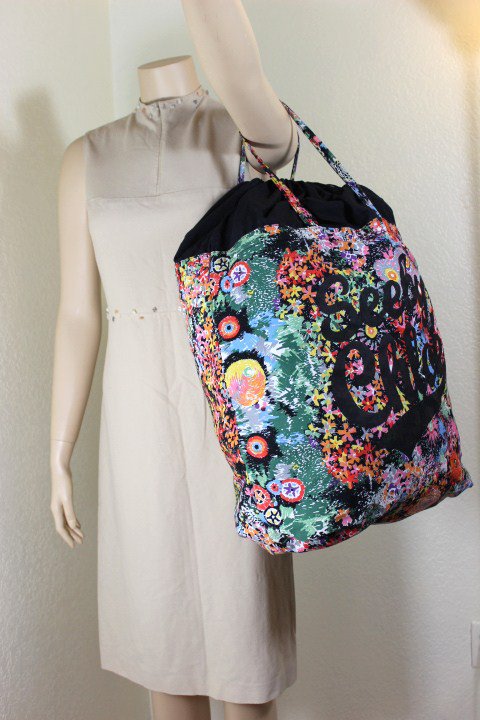 See By Chloe Huge Large Cotton Floral Printed Beach Canvas Bag