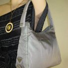 Vintage PRADA Grey Nylon Hobo Shoulder Bag