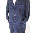 Vintage GIANNI Versace LEONE Black Light Suede Leather Trench Coat 50 / 40 7 8 9