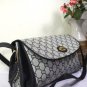 Vintage GUCCI PLUS GG Monogram Blue Messenger Shoulder Bag Italy