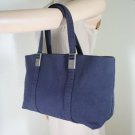 Vintage MIU MIU Grey Canvas Small Tote Hand Bag Beach Bag Italy