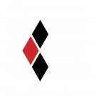 Harley Quinn Diamond Car Decal - 4" black and red - HQ Premium Car Decal