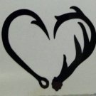 Set of 12 - Custom Easy to Apply Tan Decals/ Stickers - Hook & Antler -Tan shape
