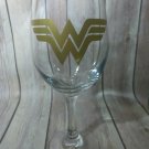 Wonder woman Wine Glass - Bat Signal wine - wonder woman Wine