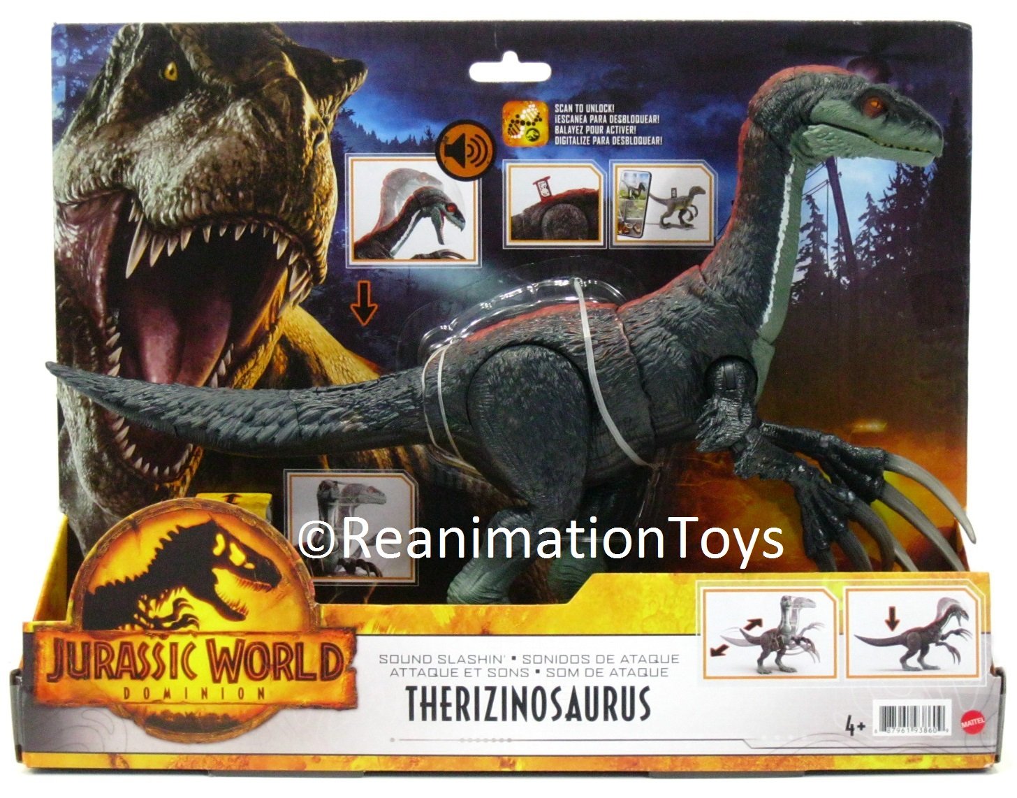 Jurassic World Park Dominion Sound Slashin' Therizinosaurus Dinosaur ...