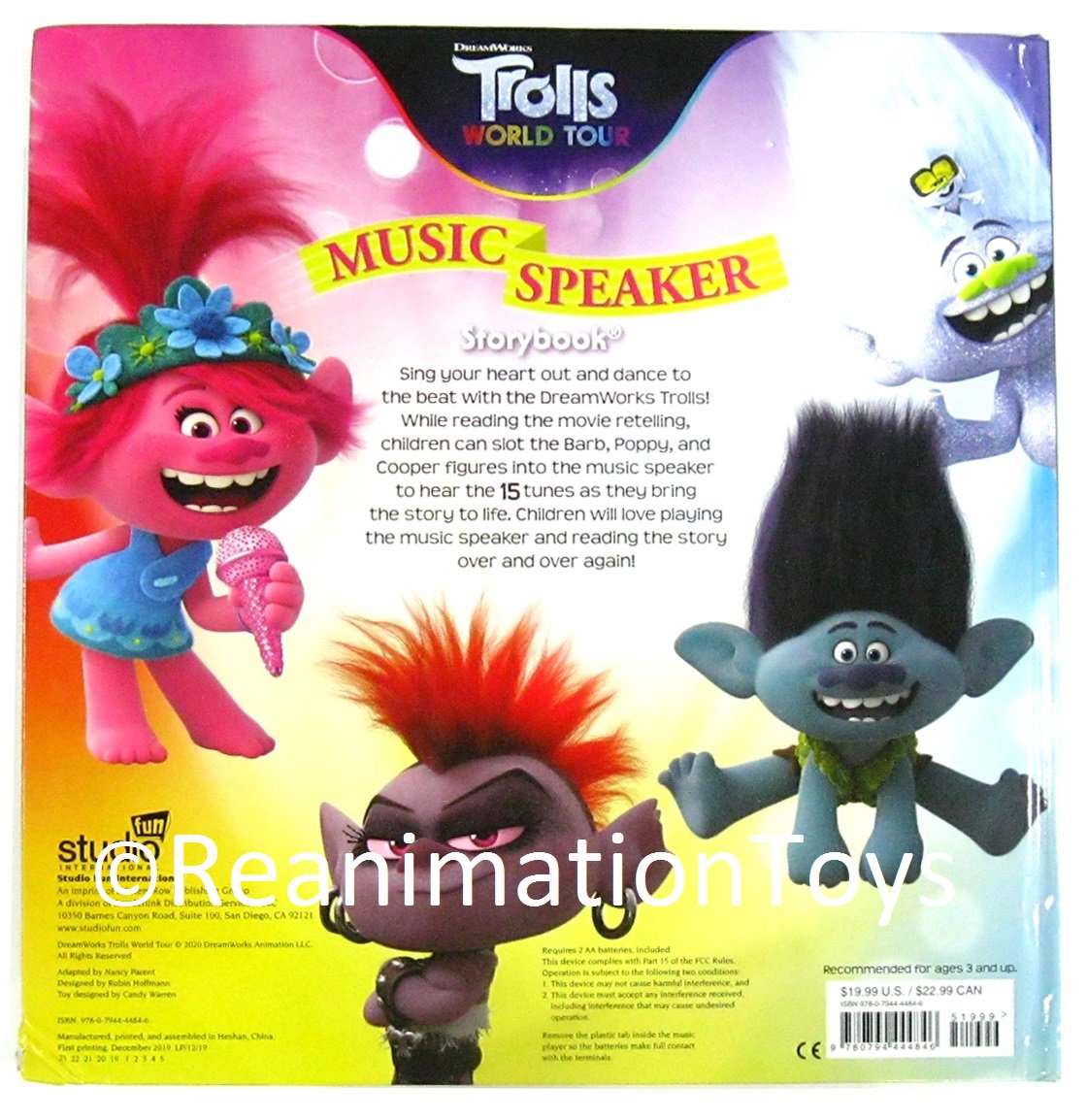 Trolls World Tour Music Speaker Storybook Queen Barb Poppy Cooper ...