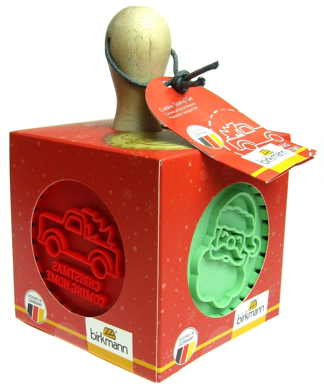 Birkmann German Christmas Tree Gingerbread Cookie Wooden Stamper Stamp Set New