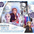 Frozen 2 Anna Elsa Olaf Light Up Journal Pen Stickers Activity Gift Set New