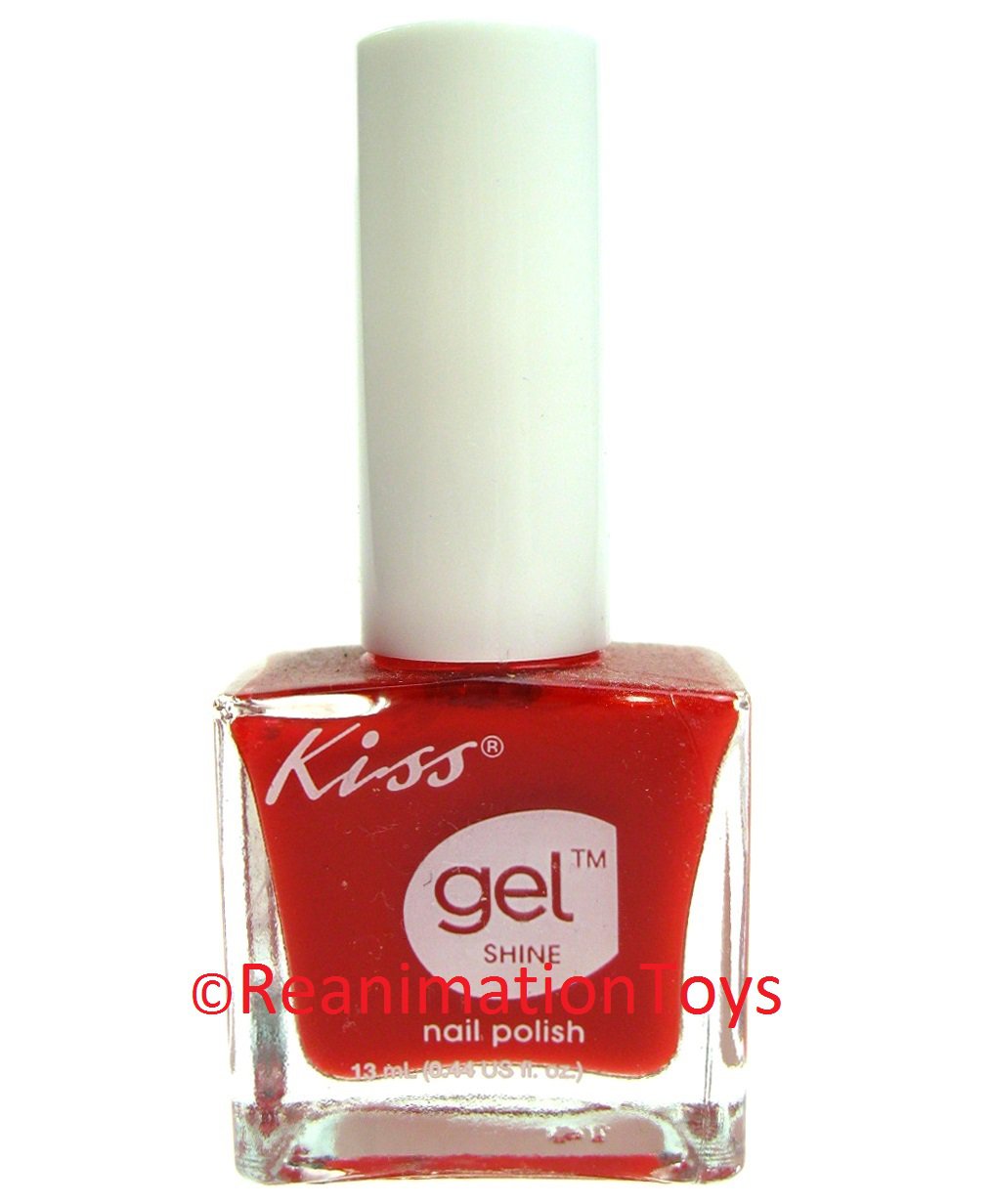 Kiss Gel Shine Bright Red Nail Polish 13 mL 0.44 fl oz New