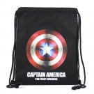 Captain America Shield Men Women Drawstring Backpack Students School Sports Sack Beach Bag