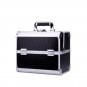 Black Portable Professional 3Layers Cosmetic Bag Women Makeup Organizer Box Case