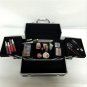 Black Portable Professional 3Layers Cosmetic Bag Women Makeup Organizer Box Case