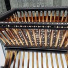 Antique Treen : A scarce porcupine quill Basket - inlaid - circa 1870-80