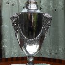 Antique Silver Plate : A good Satyr Mask Oil Lamp C.19thC