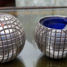 Antique Silver late : A scarce novelty Golf Ball Salt & Pepper - Roberts & Belk