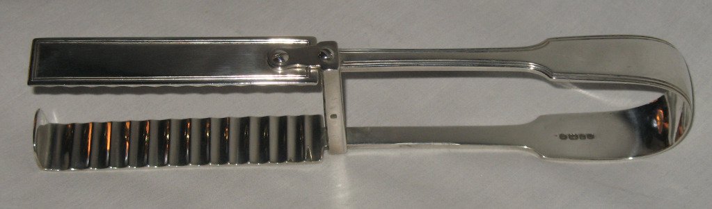 Antique solid silver : An early Victorian sterling Asparagus Server