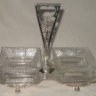 An exceptional quality Art Deco silver plated Walker and Hall double Sweetmeat