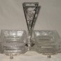 An exceptional quality Art Deco silver plated Walker and Hall double Sweetmeat