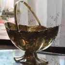 Antique Silver Plate : Good Quality Victorian Basket - gilt interior
