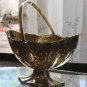Antique Silver Plate : Good Quality Victorian Basket - gilt interior
