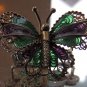 Antique Jewellery : A fine solid sterling silver gilt & enamel Butterfly Brooch