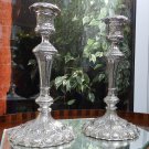 Antique Silver Plate : Pair Victorian cast Moorish Design Elkington Candlesticks