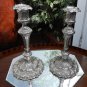 Antique Silver Plate : Pair Victorian cast Moorish Design Elkington Candlesticks