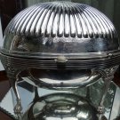 Antique Silver Plate : James Dixon fluted roll-top Breakfast Dish C.19thC