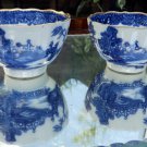 Antique Ceramics : A pair of 18th century Caughley porcelain Pagoda / Two Temple
