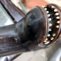 Antique Walking Sticks : Rare Colonial sectional grotesque handled Cane - 19thC