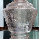 Antique Art Deco Glass : A Crackle glass Table Lamp Shade