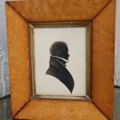 Antique Silhouette : A fine Georgian bronzed portrait of a Gentleman early 19th