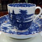 Antique Ceramics : An 18th century Caughley porcelain Temple Pattern