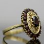 VINTAGE 18K SOLID YELLOW GOLD & 2.04CT RED GARNET GEMSTONE ESTATE COCKTAIL RING