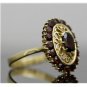 VINTAGE 18K SOLID YELLOW GOLD & 2.04CT RED GARNET GEMSTONE ESTATE COCKTAIL RING