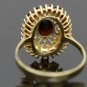 VINTAGE 18K SOLID YELLOW GOLD & 2.04CT RED GARNET GEMSTONE ESTATE COCKTAIL RING