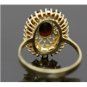 VINTAGE 18K SOLID YELLOW GOLD & 2.04CT RED GARNET GEMSTONE ESTATE COCKTAIL RING