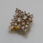 GORGEOUS 14K YELLOW GOLD 1.05 CT DIAMOND CLUSTER COCKTAIL RING SIZE 6 ~ FREE S&H