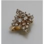 GORGEOUS 14K YELLOW GOLD 1.05 CT DIAMOND CLUSTER COCKTAIL RING SIZE 6 ~ FREE S&H