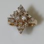 GORGEOUS 14K YELLOW GOLD 1.05 CT DIAMOND CLUSTER COCKTAIL RING SIZE 6 ~ FREE S&H