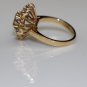 GORGEOUS 14K YELLOW GOLD 1.05 CT DIAMOND CLUSTER COCKTAIL RING SIZE 6 ~ FREE S&H