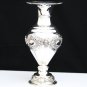 STUNNING 925 STERLING SILVER INTRICATE REPOUSSE FLORAL MOTIF FLOWER VASE ~ NEW