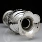 STUNNING 925 STERLING SILVER INTRICATE REPOUSSE FLORAL MOTIF FLOWER VASE ~ NEW